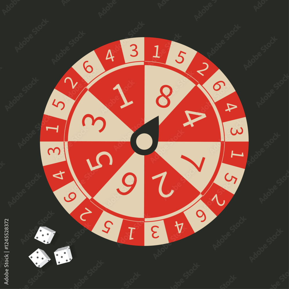 Classic dart board target and darts arrow. Board game color spinner. Colorful wheel of fortune. vector. spinning wheel.
Classic dart board target and darts arrow. Board game color spinner. Colorful wheel of fortune. vector. spinning wheel.