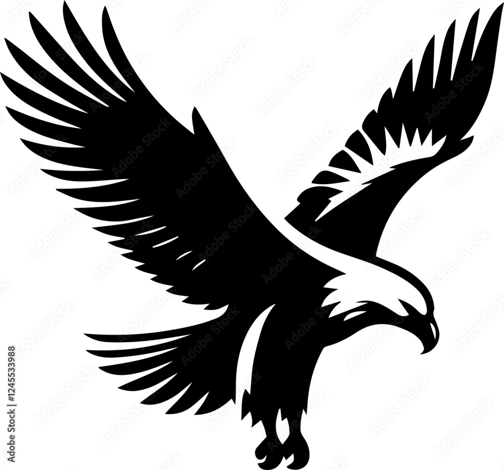 Fototapeta premium Eagle Vector Silhouette