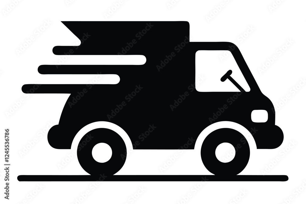 silhouette vector
illustration of A Delivery App icon on white background silhouette vector
illustration of A Delivery App icon on white background