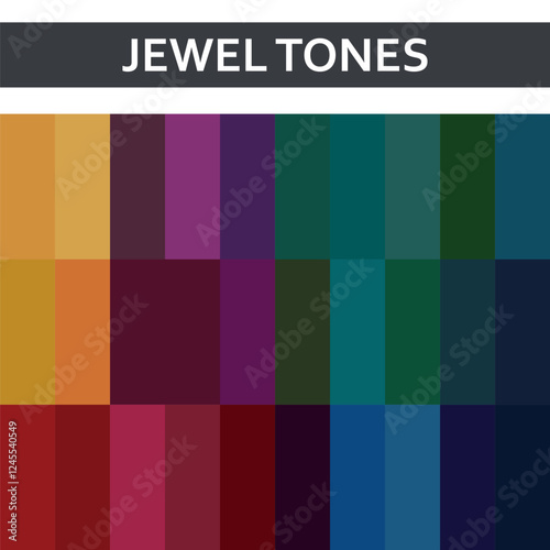 Trendy Modern Jewel Tone Color Palette