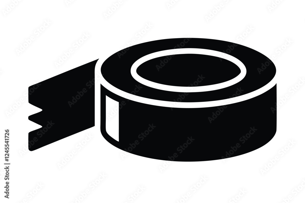 silhouette vector
illustration of A Packing Tape icon on white background silhouette vector
illustration of A Packing Tape icon on white background