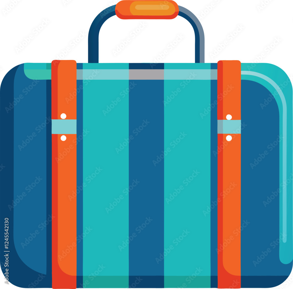 Cute Summer icon On A Trasparent Base - Suitcase Cute Summer icon On A Trasparent Base - Suitcase