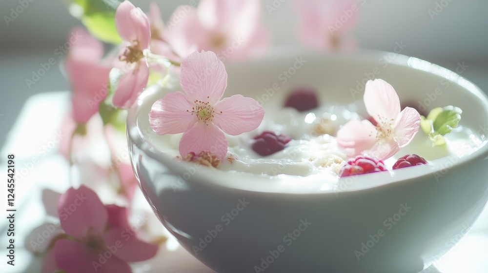 Healthy breakfast, cereal with berries and yogurt Healthy breakfast, cereal with berries and yogurt