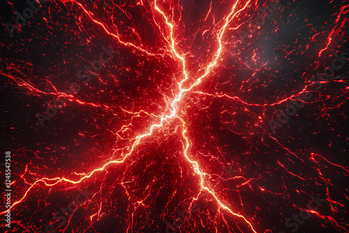 A mesmerizing fractal lightning design, showcasing intricate and dynamic patterns of energy in an abstract computer-generated backdrop