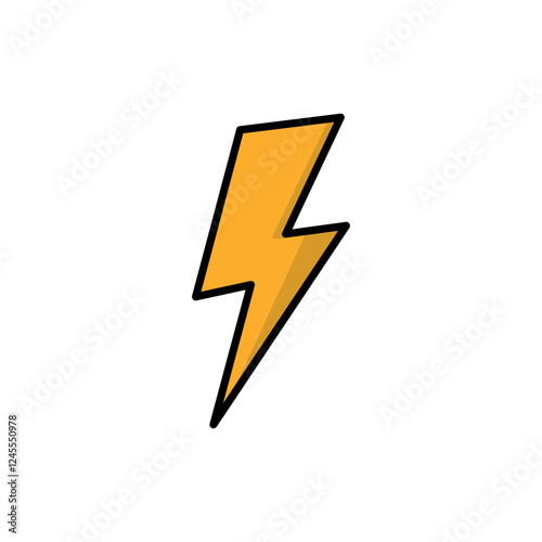 Bold Lightning Bolt Icon – Striking Electric Power Symbol for Branding & Design