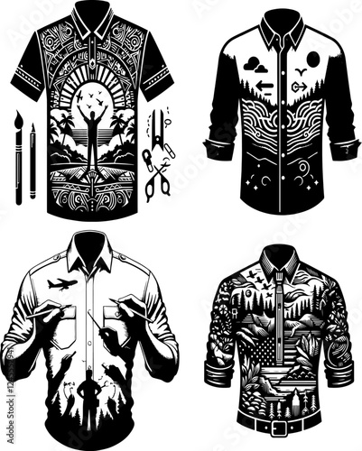 casual shirts, casual shirts set, casual shirts silhouette