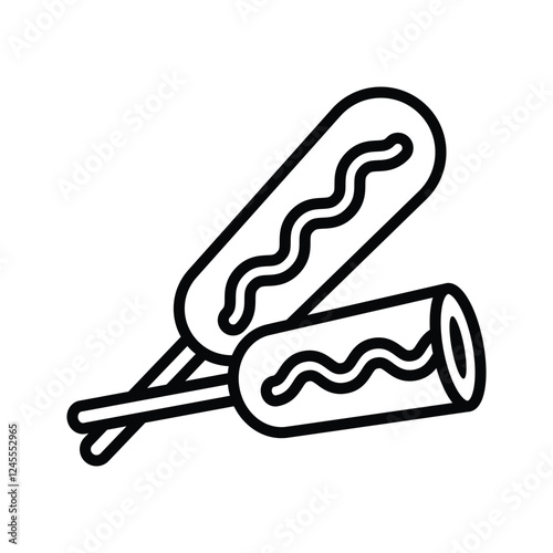 corn dog icon vector design template simple and clean