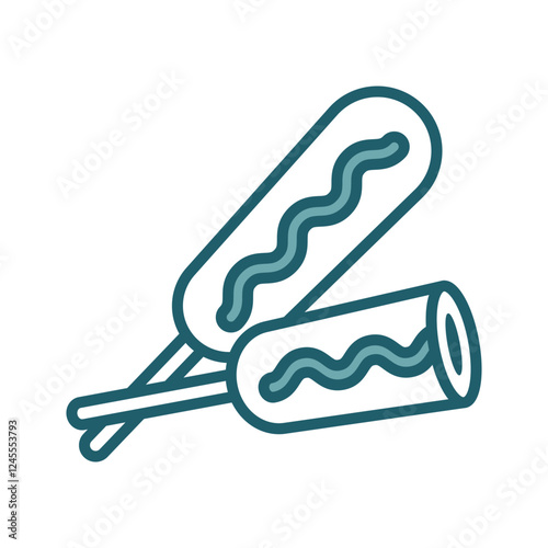 corn dog icon vector design template simple and clean