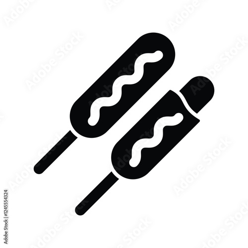 corn dog icon vector design template simple and clean photo