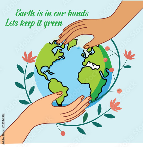 Happy Earth Day vector illustration