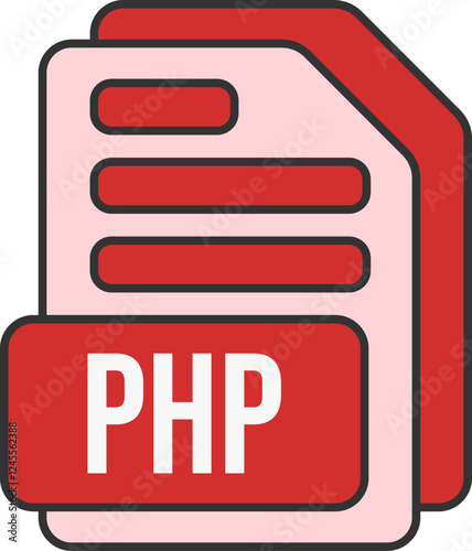 PHP File Format Icon Lineal Color