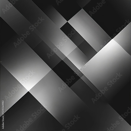 Black and white abstract background with diagonal pattern and silver luxury gradient design