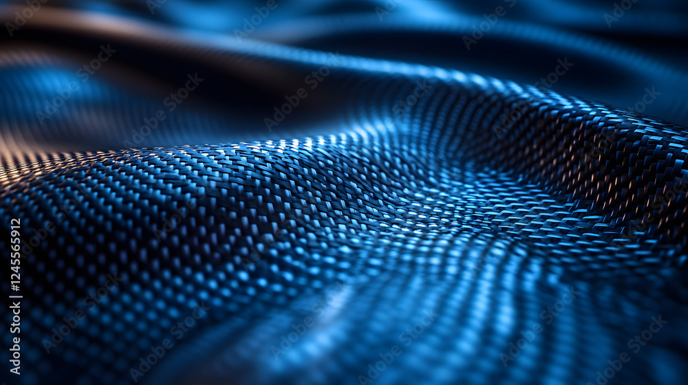 Cybernetic Fabric Waves in Soft Lighting generate by AI Cybernetic Fabric Waves in Soft Lighting generate by AI
