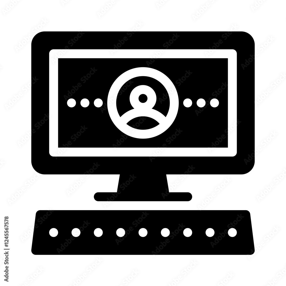Icon Social Profile With Style Glyph Icon Social Profile With Style Glyph