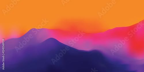 Colorful mountain landscape background for background design. Vector illustration.