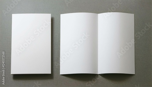 白い紙　パンフレット　チラシ　広告　モックアップ　素材