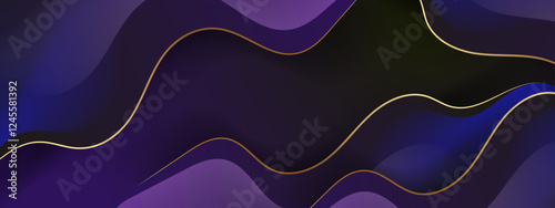 dynamic dark purple wavy background in modern style, perfect for digital design projects, presentations, and business slides