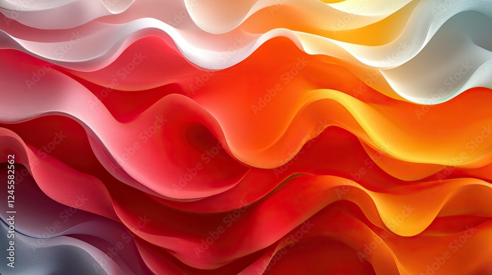 Obraz premium Abstract waves of vibrant colors flowing seamlessly, creating a dynamic visual experience
