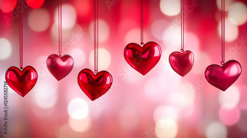 red hearts background