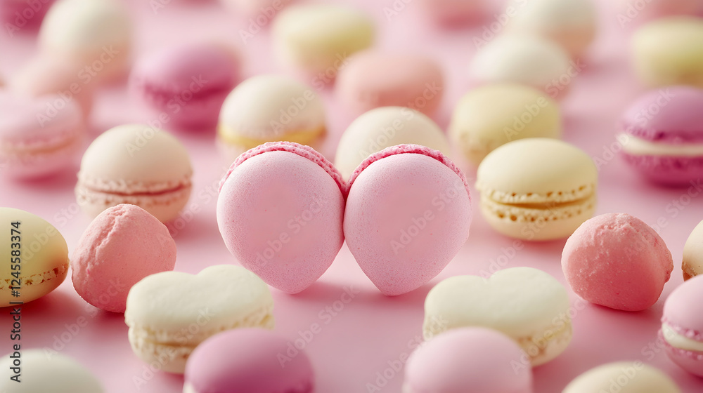 Fototapeta premium colorful macaroons on a plate