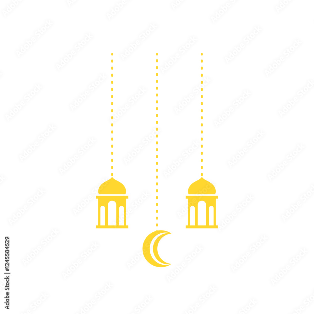 Gold Hanging Islamic Lantern Gold Hanging Islamic Lantern