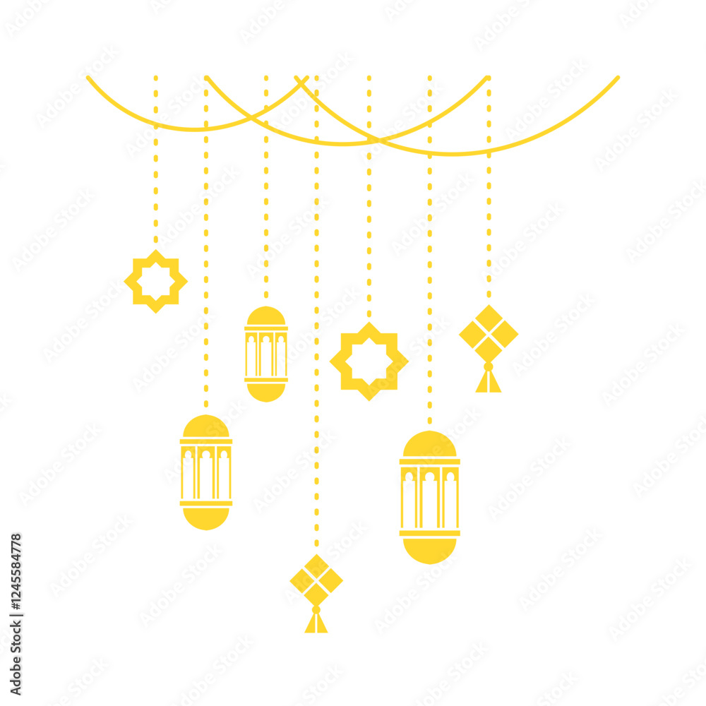 Gold Hanging Islamic Lantern Gold Hanging Islamic Lantern