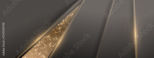 dark grey and gold gradient geometric background ideal for digital presentations, creative banners, or modern website designs showcasing dynamic and colorful abstract aesthetics.