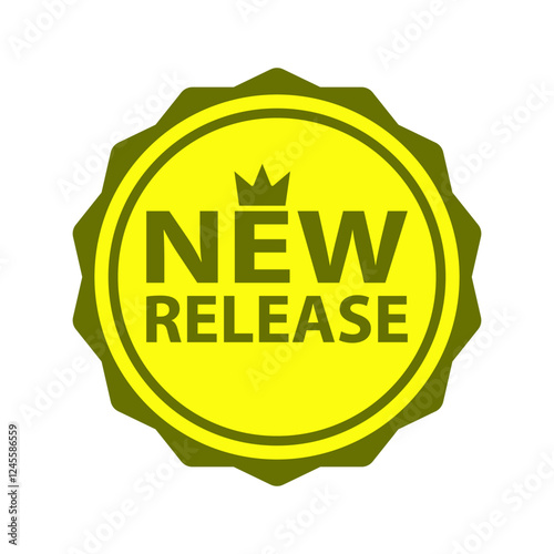 new release stamp icon vector design templates