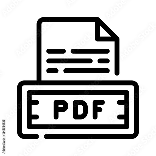 Icon Data PDF With Style Outline