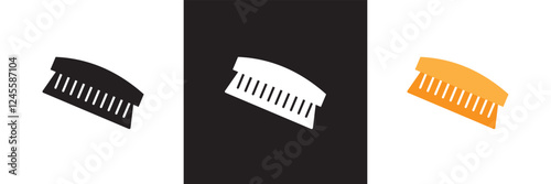 Shoe brush icon. . isolated on white and black background. vector illustration. EPS 10