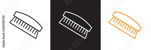 Shoe brush icon. . isolated on white and black background. vector illustration. EPS 10