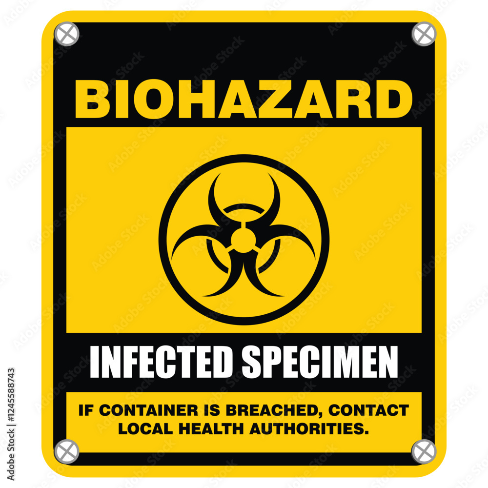 Obraz premium Biohazard, Infected specimen, poster vector