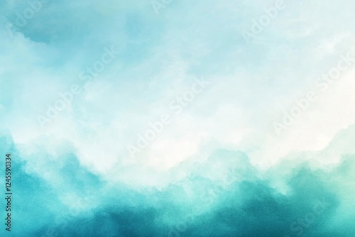 Abstract Watercolor Sky Cloud Gradient Painting
