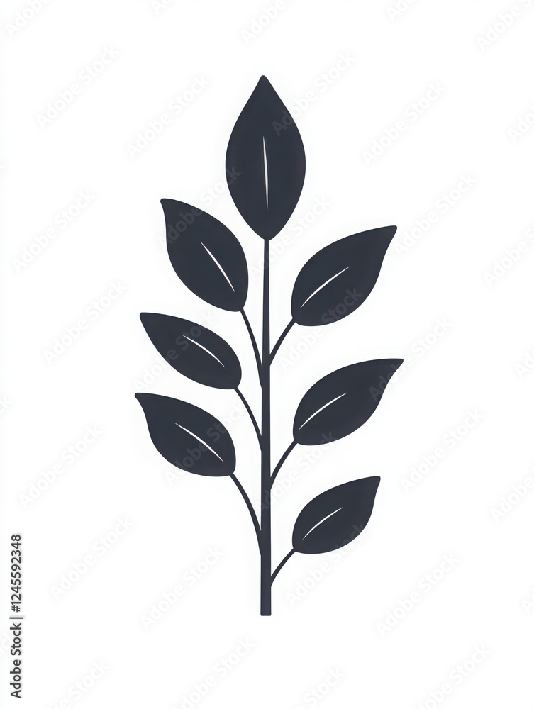 Fototapeta premium Minimalist White Plate with Fresh Parsley Garnish on White Marble Surface