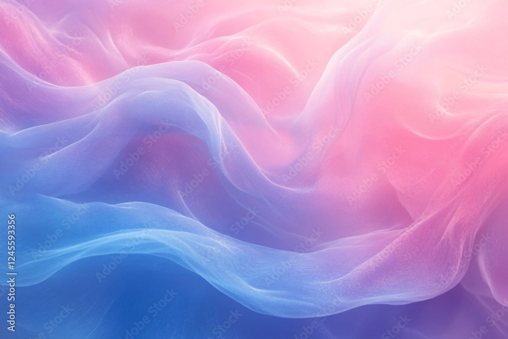 Pastel Pink and Blue Fabric Draped Softly Pastel Pink and Blue Fabric Draped Softly