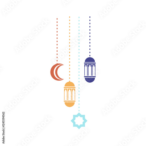 Colorful Hanging Lantern Eid Decoration