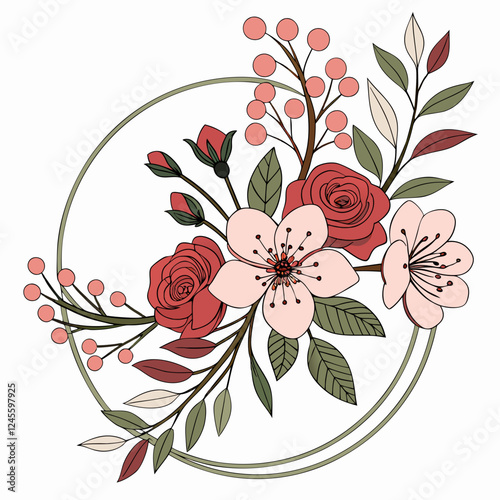 vector illustration of a rose