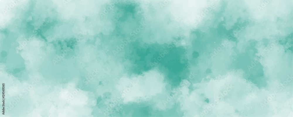 Obraz premium Green water color Mint abstract texture background. cloudy Minty sky background with clouds, cloudy light blue smoke. Blurry and cloudy blue sky background with clouds. 