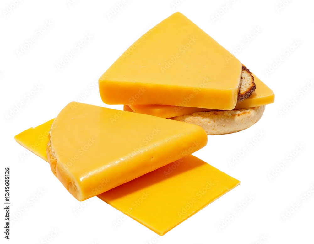 cheese on white background