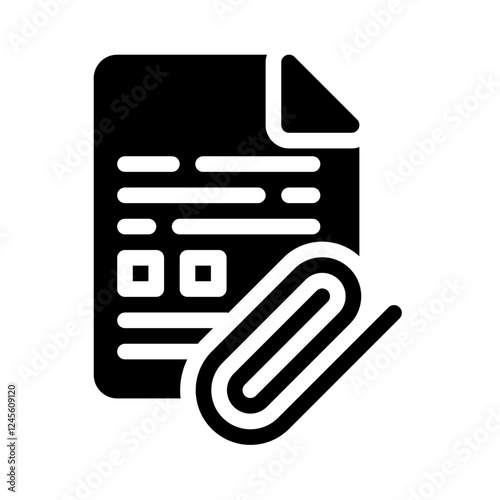 Icon File Attachment With Style Glyph