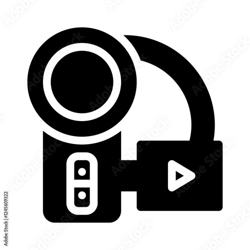 Icon Record Camera With Style Glyph