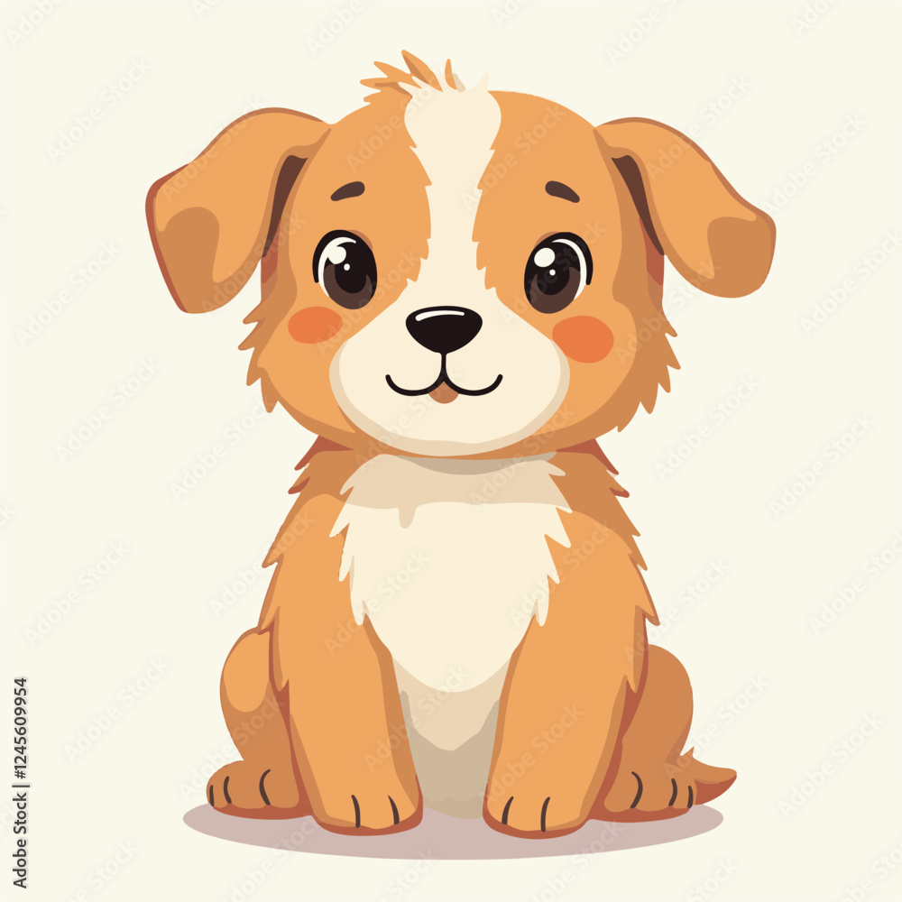Adorable Vector Dog Illustration