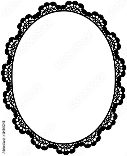 Oval lace frame
