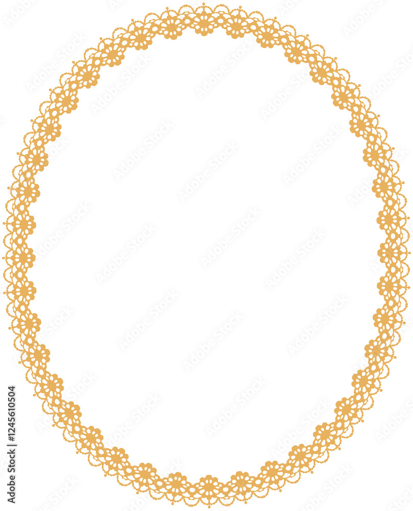 Obraz premium Oval lace frame 