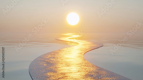 Golden Path to Purpose: Minimalist Design Inspiring Determination and Achievement