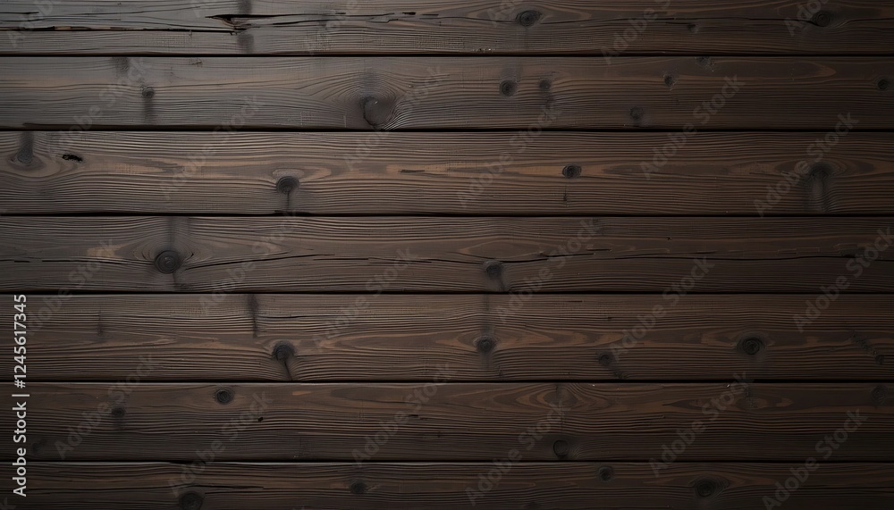 Naklejka premium Dark Brown Wooden Planks Background Texture, High Resolution Image for Design and Decoration, Rich Wood Grain, Natural Wood Surface