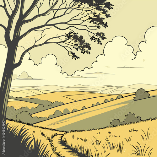 autumn landscape with trees