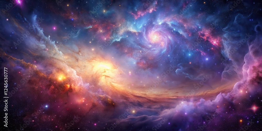 A Celestial Tapestry of Vivid Nebulae and Sparkling Stars, a Breathtaking Cosmic Landscape of Infinite Wonder A Celestial Tapestry of Vivid Nebulae and Sparkling Stars, a Breathtaking Cosmic Landscape of Infinite Wonder