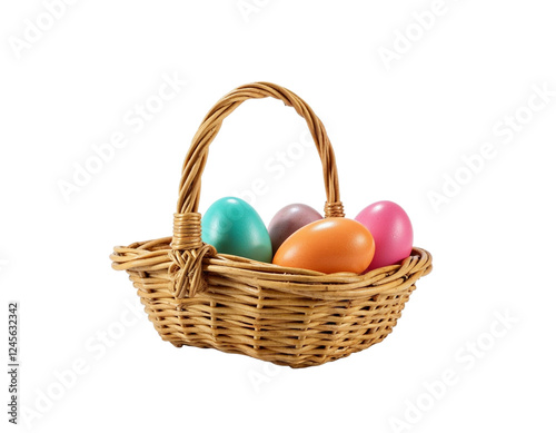 Obraz na płótnie basket with easter eggs w salonie