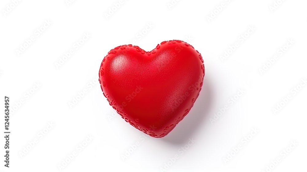 Symbol of Love and Valentine's Red heart shape isolated on white background. Symbol of Love and Valentine's Red heart shape isolated on white background.